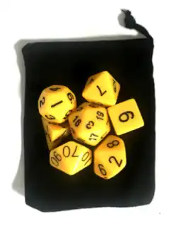 Juego dados Rol amarillos