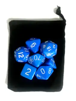 Juego dados Rol azules