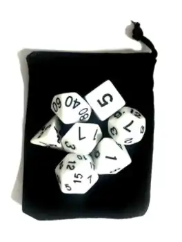 Juego dados Rol blancos