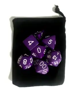 Juego dados Rol morados