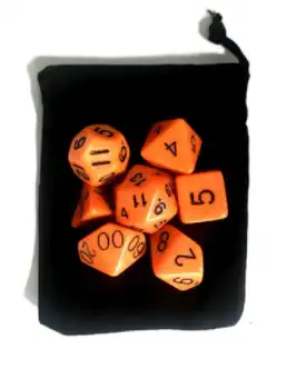 Juego dados Rol naranjos