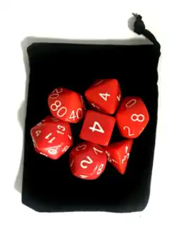 Juego dados Rol rojos